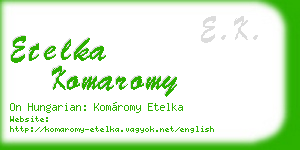 etelka komaromy business card