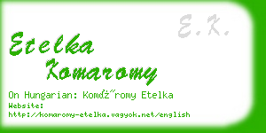 etelka komaromy business card